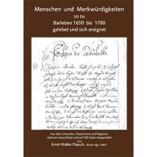 Paasch, E: Menschen und Merkwürdigkeiten so zu Barleben, Ernst W. Paasch