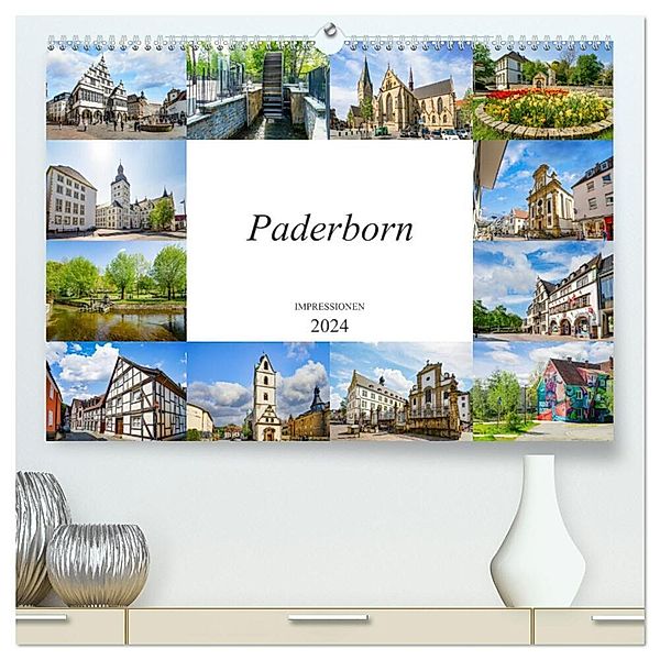 Paderborn Impressionen (hochwertiger Premium Wandkalender 2024 DIN A2 quer), Kunstdruck in Hochglanz, Dirk Meutzner