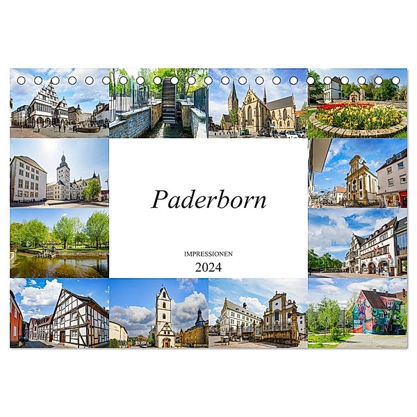 Paderborn Impressionen (Tischkalender 2024 DIN A5 quer), CALVENDO Monatskalender, Dirk Meutzner