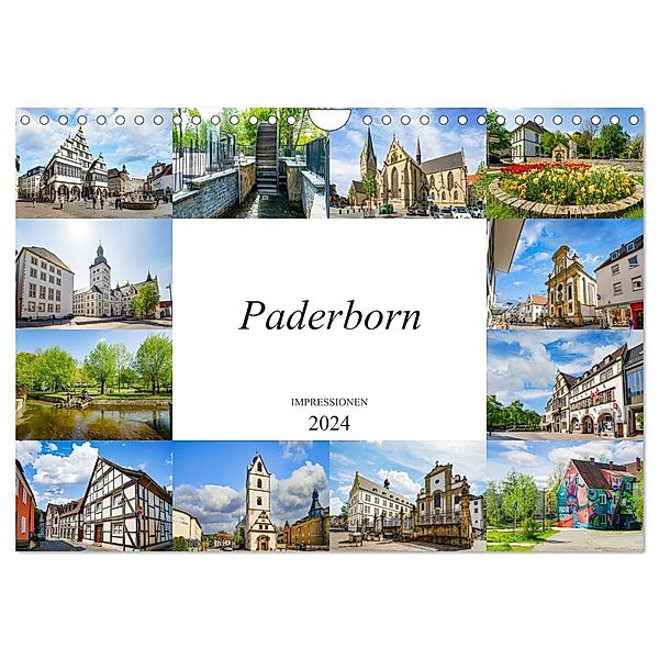 Paderborn Impressionen (Wandkalender 2024 DIN A4 quer), CALVENDO Monatskalender, Dirk Meutzner