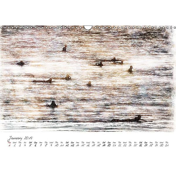 Painterly Surfer (Wall Calendar 2019 DIN A3 Landscape), Jill Robb