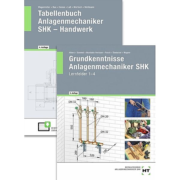 Paketangebot Der SHK-Einsteiger, 2 Bde., Josef Wagner, Eugen Übelacker, Peter Pusch, Henry Montaldo-Ventsam, Rainer Dommel, Uwe Wellmann, Hans Werner Wagenleiter, Joachim Albers, Karl-Heinz Mertsch, Hans-Peter Laß, Bertram Hense, Hermann Bux, Markus Bruckes