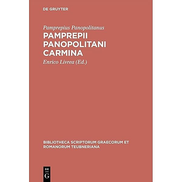 Pamprepii Panopolitani carmina, Pamprepius Panopolitanus