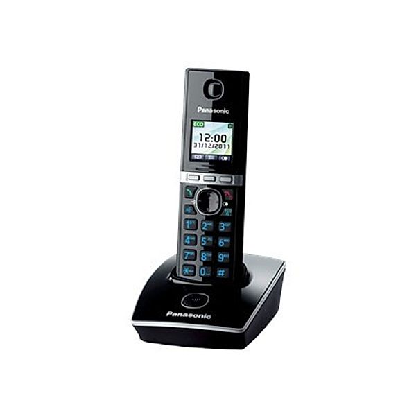 PANASONIC KX-TG8051GB schwarz schnurlos analog TFT Farbdisplay Clear Sound 200 Telefonbucheinträge Headset-Anschluss