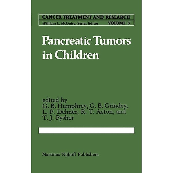 Pancreatic Tumors in Children / Cancer Treatment and Research Bd.8