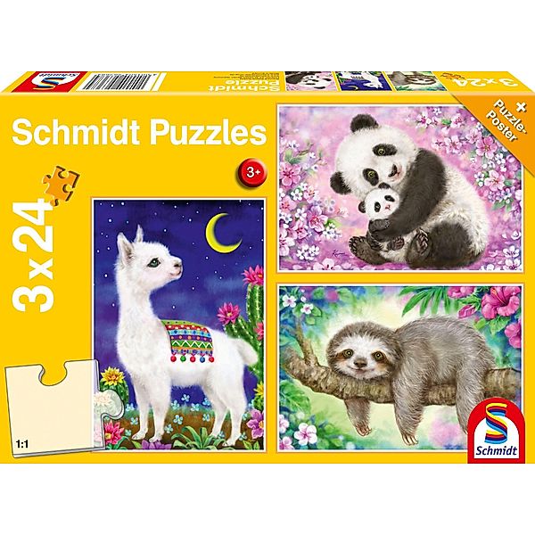 Panda, Faultier & Lama (Kinderpuzzle)