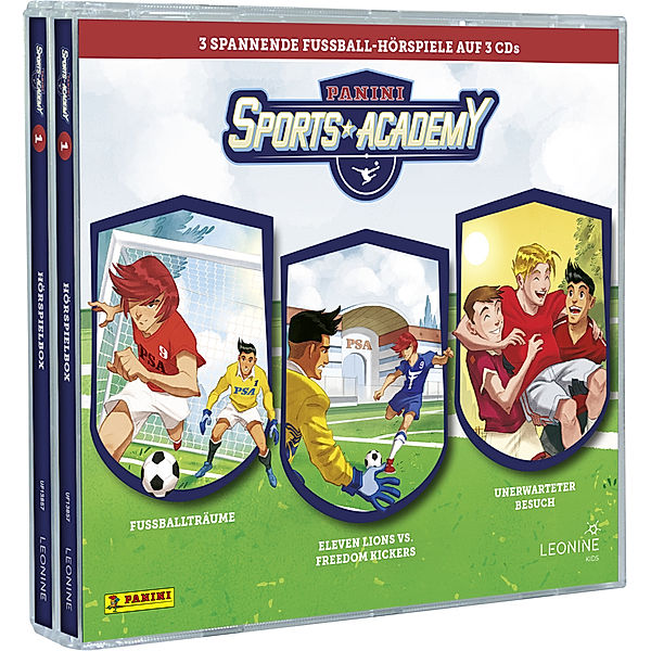 Panini Sports Academy (Fussball) Hörspielbox.Box.1,3 Audio-CD, Diverse Interpreten