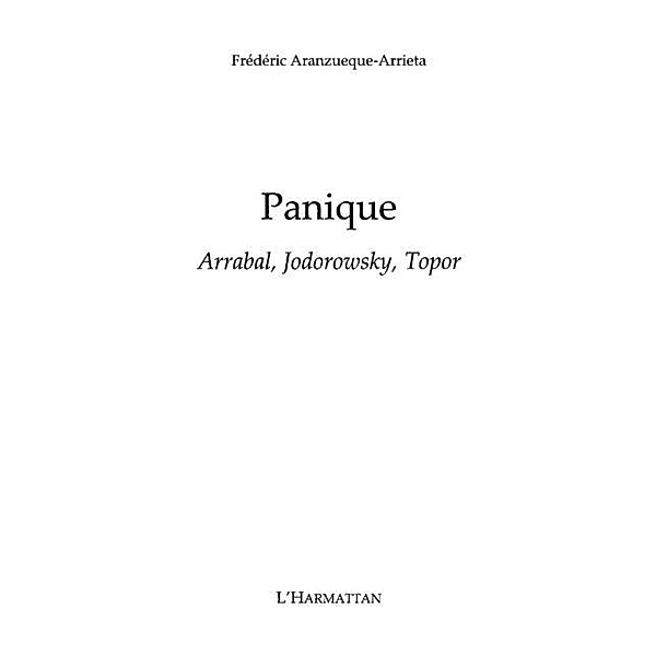 Panique / Hors-collection, Frederic Aranzueque-Arrieta
