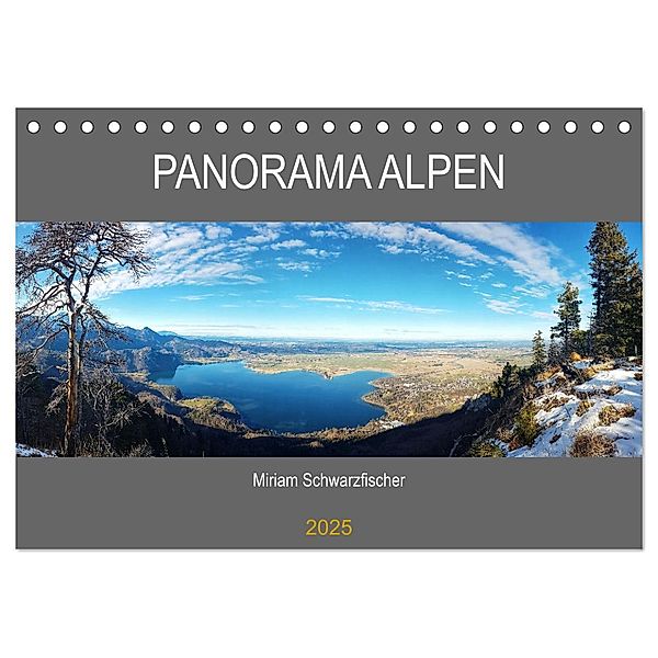 Panorama Alpen (Tischkalender 2025 DIN A5 quer), CALVENDO Monatskalender, Calvendo, Miriam Schwarzfischer