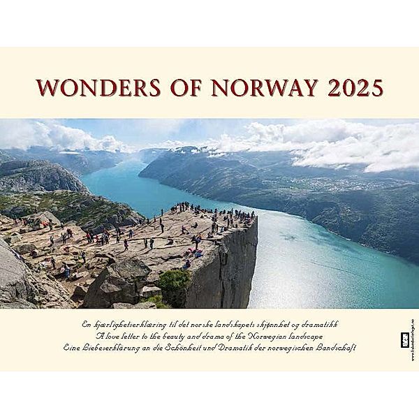 Panorama Norwegen 2025 Tischkalender