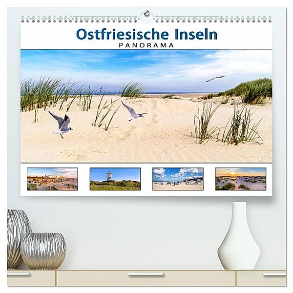 PANORAMA - Ostfriesische Inseln (hochwertiger Premium Wandkalender 2024 DIN A2 quer), Kunstdruck in Hochglanz, Andrea Dreegmeyer