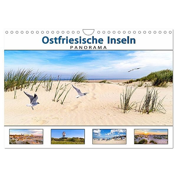 PANORAMA - Ostfriesische Inseln (Wandkalender 2024 DIN A4 quer), CALVENDO Monatskalender, Andrea Dreegmeyer