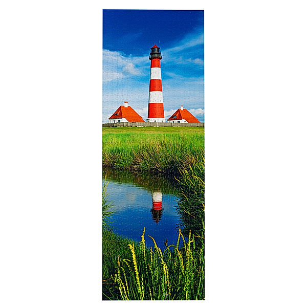 Panorama Puzzle Leuchtturm Westerheversand 34 x 96 cm, 1000 Teile