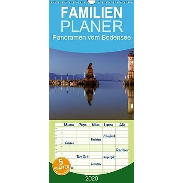 Panoramen vom Bodensee - Familienplaner hoch (Wandkalender 2020 , 21 cm x 45 cm, hoch), Oliver Gärtner