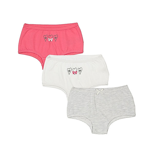 Jacky Panty CUTE HORSE 3er-Pack in pink/weiss/grau