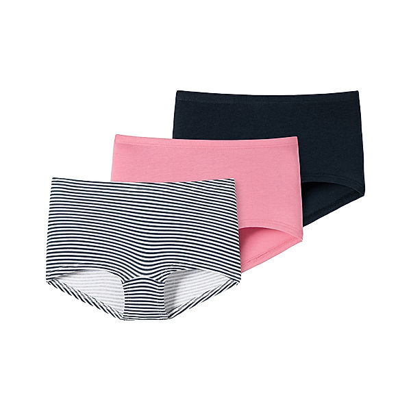 SCHIESSER Panty TEEN STYLE 3er-Pack in schwarz/rosa