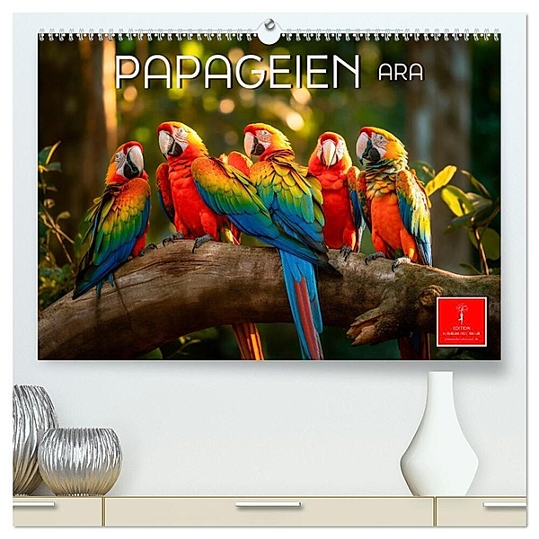 Papageien - Ara (hochwertiger Premium Wandkalender 2024 DIN A2 quer), Kunstdruck in Hochglanz, Peter Roder