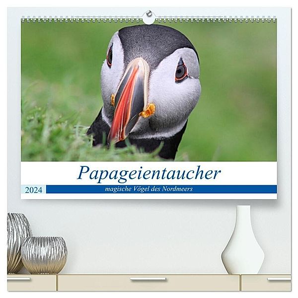 Papageientaucher 2024 - Magische Vögel des Nordmeers (hochwertiger Premium Wandkalender 2024 DIN A2 quer), Kunstdruck in Hochglanz, been.there.recently
