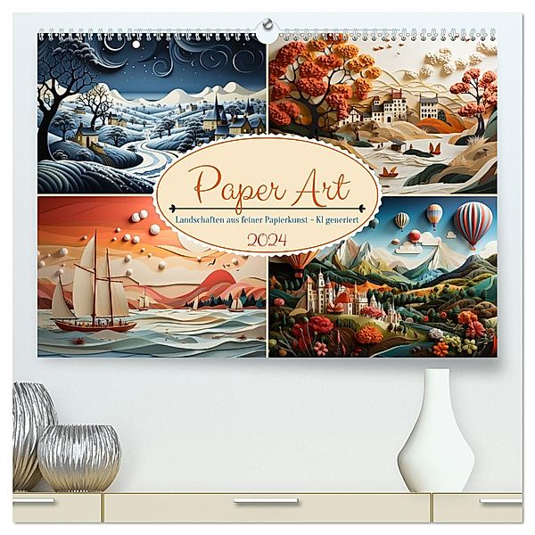 Paper Art (hochwertiger Premium Wandkalender 2024 DIN A2 quer), Kunstdruck in Hochglanz, Cathrin Illgen