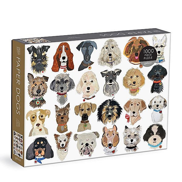 Paper Dogs 1000 Pc Puzzle, Galison