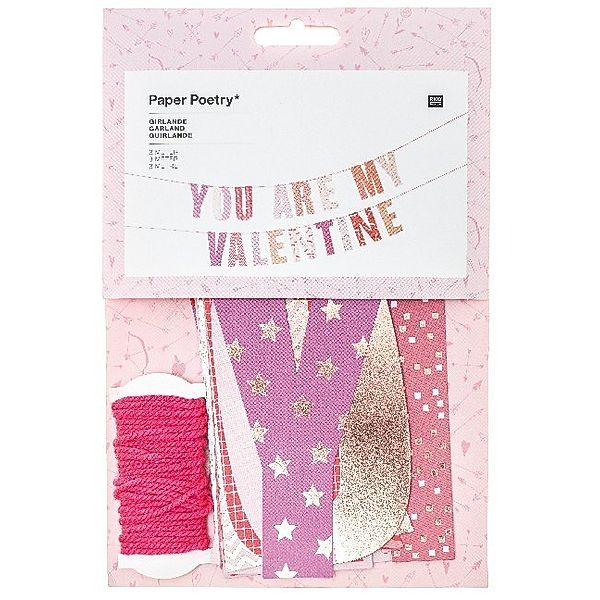 Paper Poetry - Girlande, You Are My Valentine