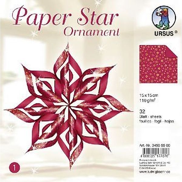 Paper Star Ornament 1, rot, URSUS®