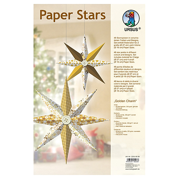 Paper Stars (Motiv: Golden Charm)