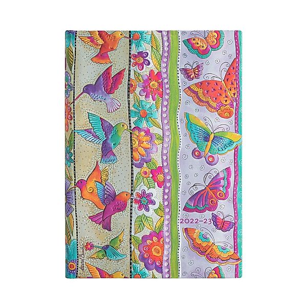 Paperblanks18-Monatskal. 2023 Kolibri und Schmetterling
