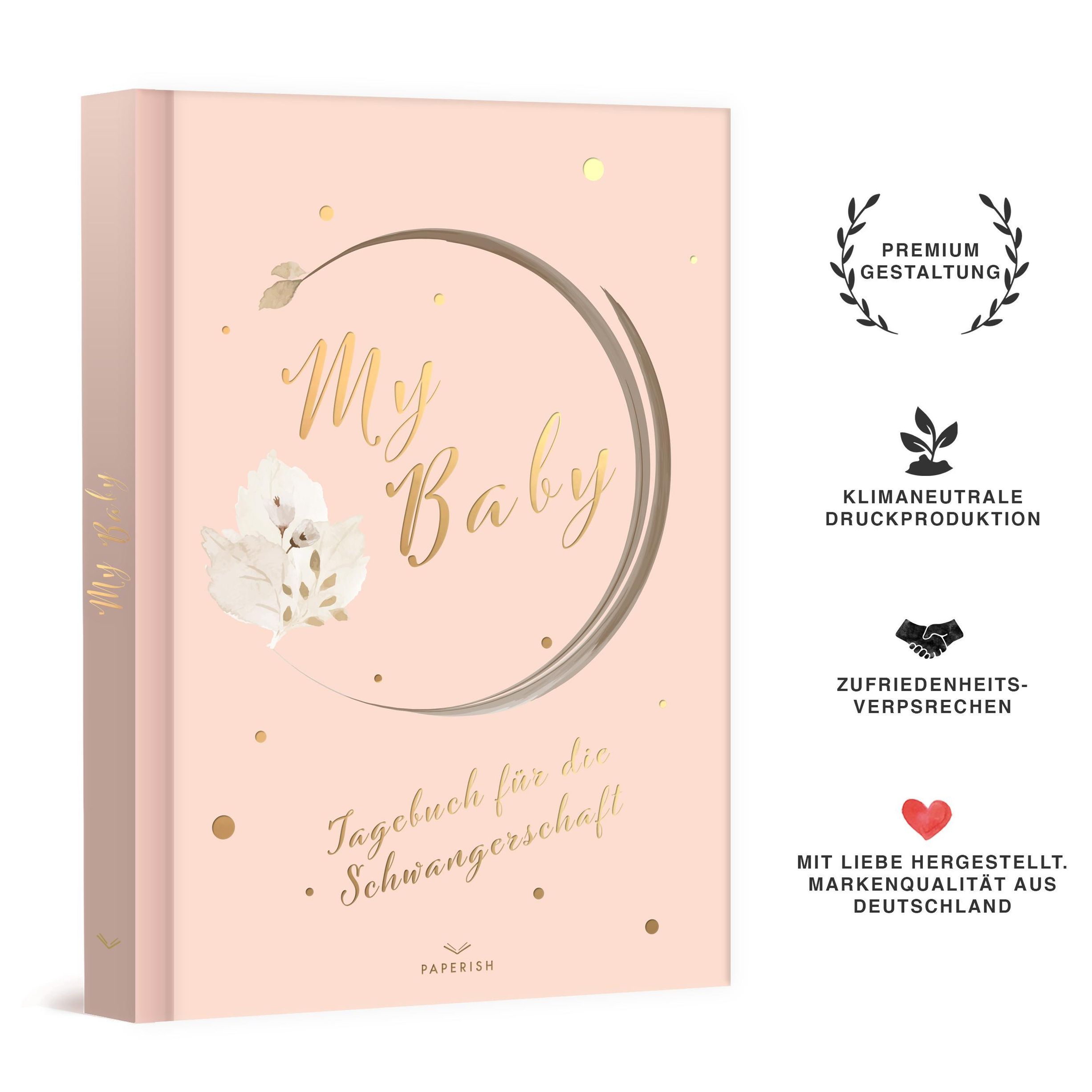 PAPERISH Geschenkbuch My Baby - Tagebuch für die Schwangerschaft Buch
