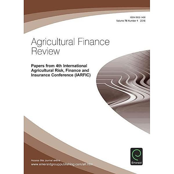 Papers from 4th International Agricultural Risk, Finance and Insurance Conference (IARFIC), Washington DC June 16-18th 2015 organised by Lysa Porth and Ken Seng Tang