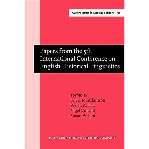 Papers from the 5th International Conference on English Historical Linguistics