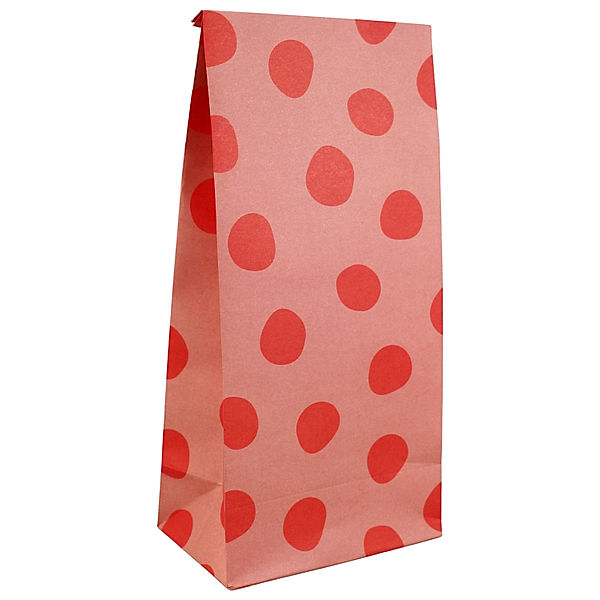 ava&yves Papier-Geschenktüten RED DOTS 6er-Pack in rosa