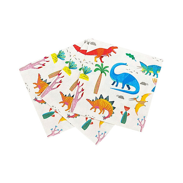 talking tables Papier-Servietten PARTY DINOSAUR (33cm) 20er Pack