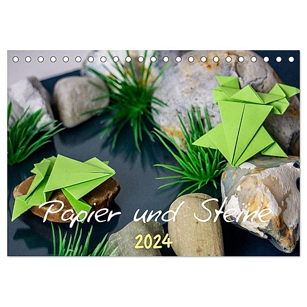 Papier und Steine (Tischkalender 2024 DIN A5 quer), CALVENDO Monatskalender, schwarzhippie