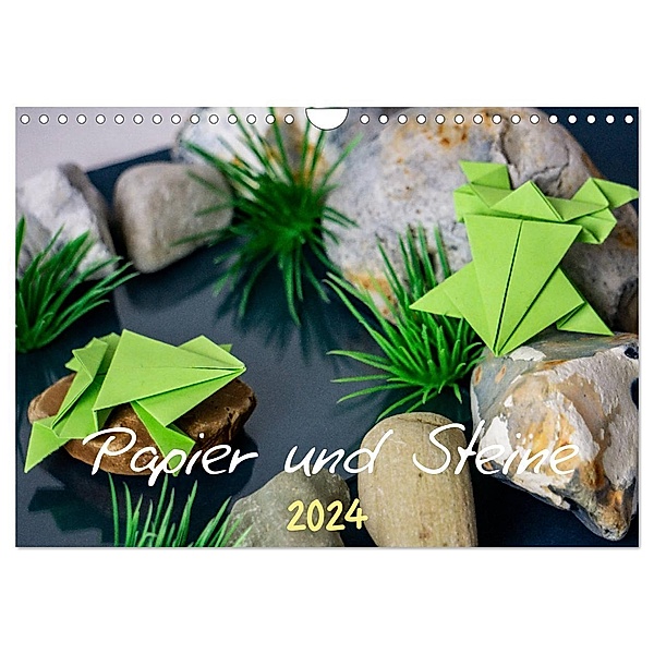 Papier und Steine (Wandkalender 2024 DIN A4 quer), CALVENDO Monatskalender, schwarzhippie