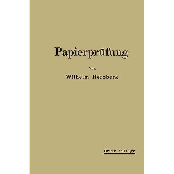 Papierprüfung, Wilhelm Herzberg