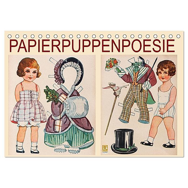 Papierpuppenpoesie (Tischkalender 2024 DIN A5 quer), CALVENDO Monatskalender, Karen Erbs