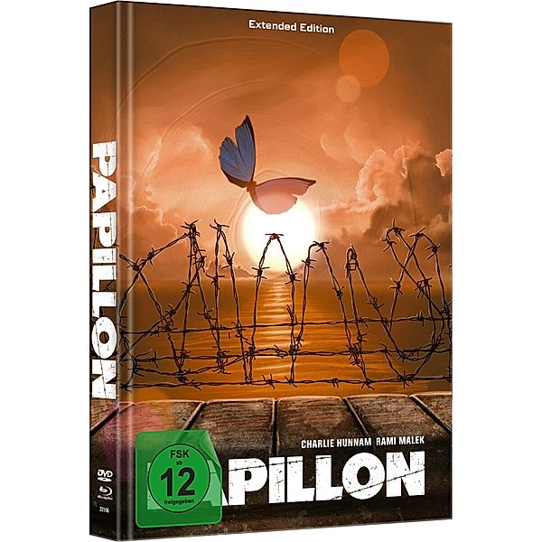 PAPILLON-Limited Mediabook (Cover A) Extended Edition, Charlie Hunnam, Rami Malek, Eve Hewson