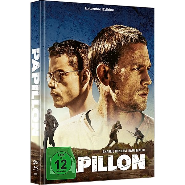 PAPILLON-Limited Mediabook (Cover B) Extended Edition, Charlie Hunnam, Rami Malek, Eve Hewson