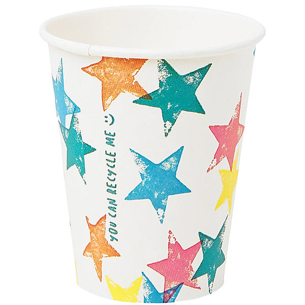 talking tables Pappbecher BRIGHTS RAINBOW STAR (250ml) 8er Pack