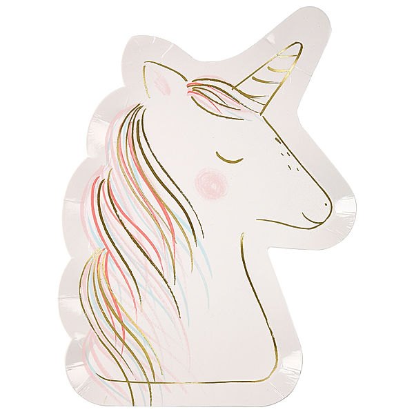 Meri Meri Pappteller MAGICAL UNICORN 8er-Set