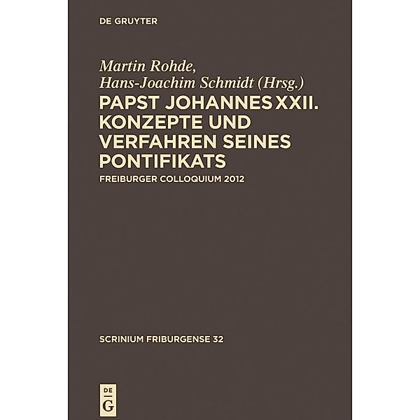 Papst Johannes XXII / Scrinium Friburgense Bd.32