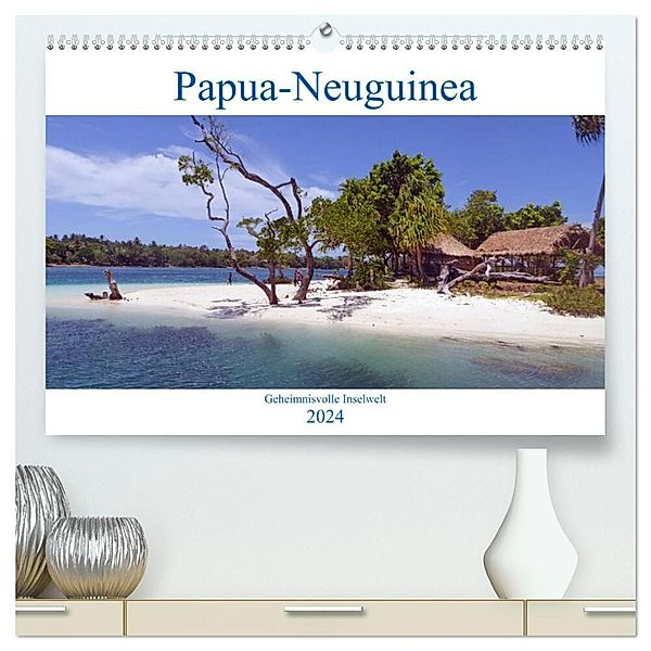 Papua-Neuguinea Geheimnisvolle Inselwelt (hochwertiger Premium Wandkalender 2024 DIN A2 quer), Kunstdruck in Hochglanz, Thilo Scheu