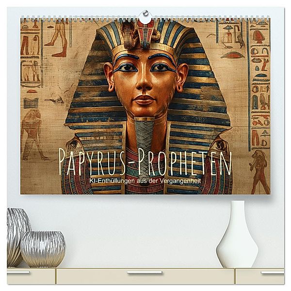 Papyrus-Propheten - KI-Enthüllungen aus der Vergangenheit (hochwertiger Premium Wandkalender 2025 DIN A2 quer), Kunstdruck in Hochglanz, Calvendo, artefacti