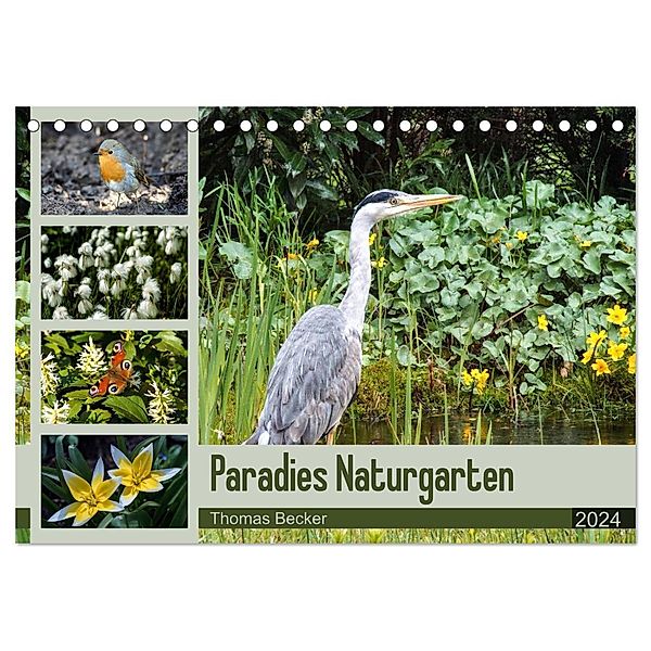 Paradies Naturgarten (Tischkalender 2024 DIN A5 quer), CALVENDO Monatskalender, Thomas Becker