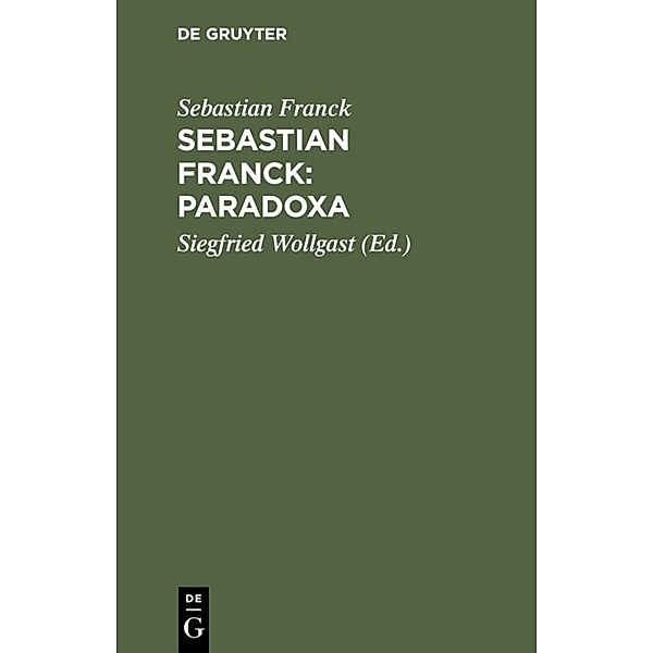Paradoxa, Sebastian Franck