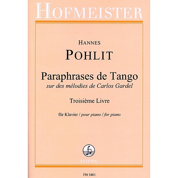 Paraphrases de Tango, Klavier, Hannes Pohlit