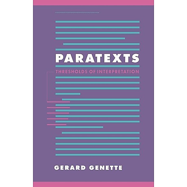 Paratexts / Literature, Culture, Theory, Gerard Genette
