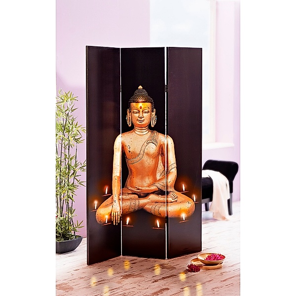 Paravent ''Buddha'' mit LEDs