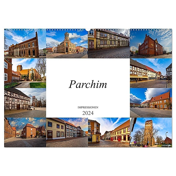 Parchim Impressionen (Wandkalender 2024 DIN A2 quer), CALVENDO Monatskalender, Dirk Meutzner